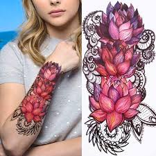 Totem Tribal Falsa Tatuagem Triangulo Preto Rodada Esqueleto Rei Tatoo Etiqueta Para Mulheres Dos Homens Leao Lobo Flor Temporaria Shopee Brasil