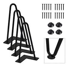 Ikea godmorgon leg round stainless steel 303.498.38. Orgerphy 8 Black Heavy Duty Hairpin Coffee Table Legs 4pcs Diameter 3 8 With Screws And 4pcs Bonus Rubber Floor Protectors Mid Century Modern Metal Legs Desk Legs Furniture Legs For Diyers Pricepulse