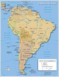 Asunción, bogotá, brasilia, buenos aires, caracas, georgetown, lima, montevideo, paramaribo, quito, santiago de chile south america: Map Of South America Nations Online Project