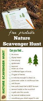 The treasure, of course, is in the eye of the beholder… or… uh… make that the scavenger. Nature Scavenger Hunt List W Free Printable Edventures With Kids