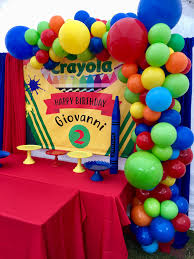 Crayola Birthday Party Ideas Crayola Birthday Party Painting Birthday Party Crayon Birthday Parties