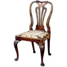 Gorgeous Patina A Queen Anne Walnut Veneered Side Chair Chair Chippendale Furniture Antique Chairs