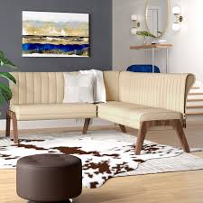 Hallway, banquette, hanger, hung, clothes, basket, pillow. Wade Logan Kaysen Upholstered Corner Bench Reviews Wayfair