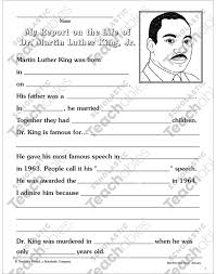 The book contains snippets from the . Dr Martin Luther King Jr Report Template Printable Skills Sheets