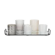 Elevated on a clear glass platform base which refracts the glow of candlelight. 5 Pack Tealight Holders Tray Kmart