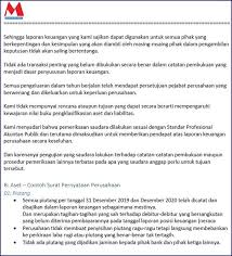 Contoh laporan keuangan perusahaan jasa transportasi dagang. Contoh Surat Pernyataan Perusahaan Indonesia Dan Inggris Surat Buku Keuangan