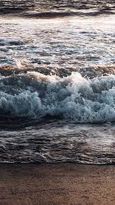 Sea Wave Reaching The Shore Mobile Screen Wallpaper Free Image By Rawpixel Com Teddy Rawpixel Sea Waves Screen Wallpaper Waves