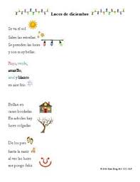 Luces De Diciembre December Lights Spanish Holiday Poem Printable Short Poems For Kids How To Speak Spanish Childrens Poems