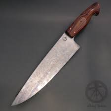 Check spelling or type a new query. Custom Chef Knife In Bohler K110 D2 Forced Patina With Purple Flat Bean Handle Scales Kitchen Knives Chef Knife Knife