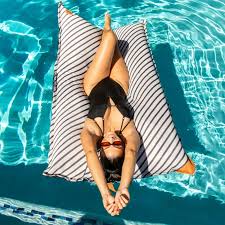 Big Joe's Lux Oversized Lagoon Lounger with UV Treated Fabric and Vegan  Leather Accents