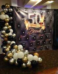 Backdrop Black And Gold 50th Birthday Party Decorations 50th Birthday Backdrop Birthday Backdrop Birthday Banner Etsy In 2020 50th Birthday Balloons Birthday Backdrop 50th Birthday Party