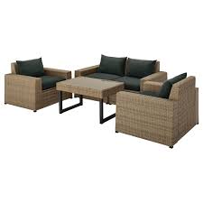 Solleron 4er Sitzgruppe Aussen Braun Hallo Schwarz Ikea Osterreich In 2020 Outdoor Furniture Decor Outdoor Seat Cushions Outdoor Sofa