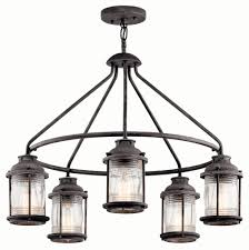 Ashland Bay Rustic Outdoor Chandelier 5lt Light World