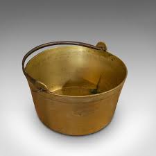 Antique Jam Pan French Solid Brass Artisan Kitchen Pot Victorian Circa 1900 For Sale At 1stdibs