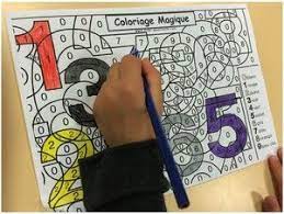 coloriage magique pour les plus petits chiffres gs chiffre de phare