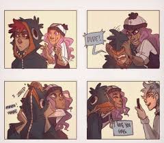 Losers Tamsocs Ocs Comic Drawing Digitalart Aaron Scarlett Casper Creature Art Mini Canvas Art Cute Art