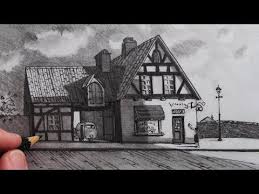 How To Draw An Anime House In 1 Point Perspective Kiki S Delivery Service Youtube 1 Point Perspective One Point Perspective Perspective Art