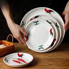 Transparent white ceramic or porcelain round plate. Rooster L Ceramic Round Plate 6 10 Shopee Malaysia