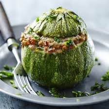 Courgettes Farcies A La Viande Hachee Aux Herbes Recette Courgette Ronde Farcie Courgettes Farcies Courgette Ronde