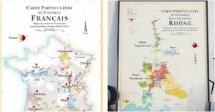 Une Affiche Avec La Carte Des Vins Par Region Carte Des Vins Vins Carte