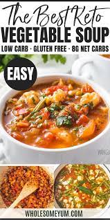 The Best Keto Low Carb Vegetable Soup Recipe Low Carb Vegetable Soup Vegetable Soup Crock Pot Vegetable Soup Recipes