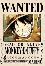 luffy 1 5 billion bounty poster 4k bajak laut topi jerami ilustrasi karakter