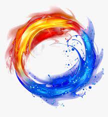 All fire and water games feature a mysterious temple filled with gems. And Fire Light Effect Water Cool Clipart Fire And Water Circle Hd Png Download Kindpng