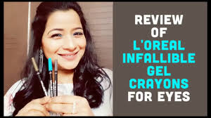Review Of *New* L'Oreal Infallible Gel Crayons | Colored Eyeliner | Eye  Makeup | Prettify By Surbhi - Youtube