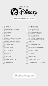 Filmes In 2020 Instagram Disney Movies List Checklist Template