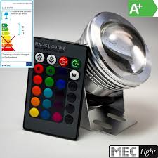 Bitte lesen sie die bedienungsanleitung vor gebrauch sorgfältig durch und befolgen sie die darin beschriebenen. Rgb Led Spot Strahler Wasserfest 10w 800lm Inkl Ir Fernbedienung Ip64 Ebay