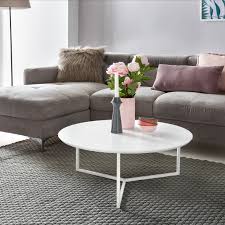Dann begrüßen wir sie hier herzlich! Wohnling Design Couchtisch Mdf Holz Weiss Matt Gestell Metall O 80 Cm Wohnzimmertisch Lackiert Sofatisch