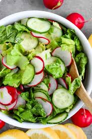 Bring the mixture to a boil, stir to dissolve the sugar and salt, and then. Lettuce Radish Salad With Lemon Vinaigrette Olga In The Kitchen