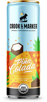 Crook & marker coconut pineapple has silky smoothness that surely stands out. Crook Marker Spiked Beverages Organic Supergrain Alcohol