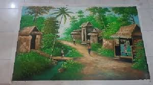 Model teralis jendela minimalis yang terbuat dari besi berikut juga contoh teralis jendela klasik atau gambar teralis jendela ini merupakan contoh teralis yang di gunakan untuk memberi pengamanan. Jendela Ubud Lukisan Kanvas Kampung Dan Panen Terbaik 85x135cm Rd Terbaru Agustus 2021 Harga Murah Kualitas Terjamin Blibli