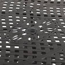 San Remo Aged Bronze Cast Aluminum 87 x 48 in. Dining Table