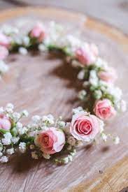 A Rustic Barn Wedding At Rivercrest Farm Bridal Flowers Floral Crown Pink Flower Crown