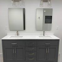 Beckett 72 inch double bathroom vanity in dark gray, carrara cultured marble countertop, undermount square sinks, no mirror 4.3 out of 5 stars 8 $1,499.00 $ 1,499. Wyndham Collection Beckett 72 Double Bathroom Vanity Set Reviews Wayfair