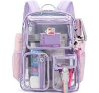 AUOBAG Mochila transparente para niñas, bolsa transparente resistente,  mochilas escolares para niños, bolsas transparentes para estadio, regalo de  ...