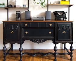 Antique Buffet Restoration Using Black Chalk Paint Antiquing Furniture Diy Furniture Diy Furniture Makeover