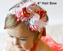 Over the Top Bows, Green and Red Baby Headband,christmas Baby  Headbands,baby Headband,christmas Headbands, Christmas Baby Hair Bows
