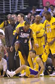 Get a summary of the los angeles lakers vs. Sneaker History Allen Iverson Leads 76ers To Surprise Win In Game 1 Of 2001 Nba Finals Sneakerpedia