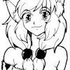 Coloring page of a fox in black & white. 1