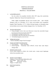 Dan untuk dapat mengadakan acara itu, perlu pembuatan proposal kegiatan. Proposal Tarhib Ramadhan 1437 H