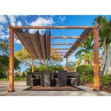Paragon Outdoor Paragon Outdoor 11 Ft X 11 Ft Aluminum Catalina Pergola Pr100n1 The Home Depot Aluminum Pergola Outdoor Pergola Pergola Patio