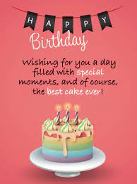 Sending happy birthday greetings is the best gift you can give your family and friends. The Best Cake Ever Happy Birthday Card Birthday Greeting Cards By Davia