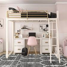 Little Seeds Monarch Hill Haven White Twin Metal Loft Bed Navy Kids Unisex Blue In 2020 Girls Loft Bed Bed For Girls Room Loft Beds For Teens