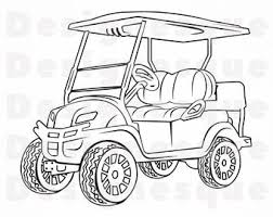 Does your daddy play golf? Golf Cart Clipart Etsy