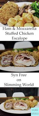 Ham Mozzarella Stuffed Chicken Escalope Syn Free On Slimming World Healthy Extra B Healthy World Recipes Slimming World Recipes Syn Free Slimming World