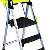 This three step contemporary ladder features a revolutionary lightweight aluminum frame with a featherweight design! 1