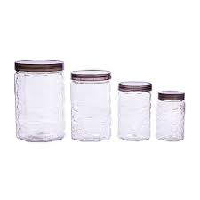 Besides good quality brands, you'll also find plenty of discounts when you shop for ceramic storage jar set during big sales. Transparent 4 Pieces Plastic Storage Jar Set For Kitchen Packaging Type Box Rs 60 Set Id 21581442673